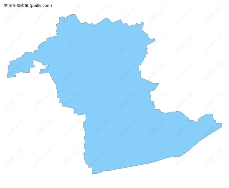 周市镇边界地图