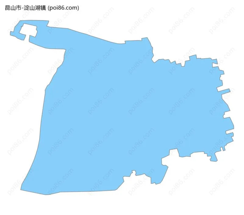淀山湖镇边界地图