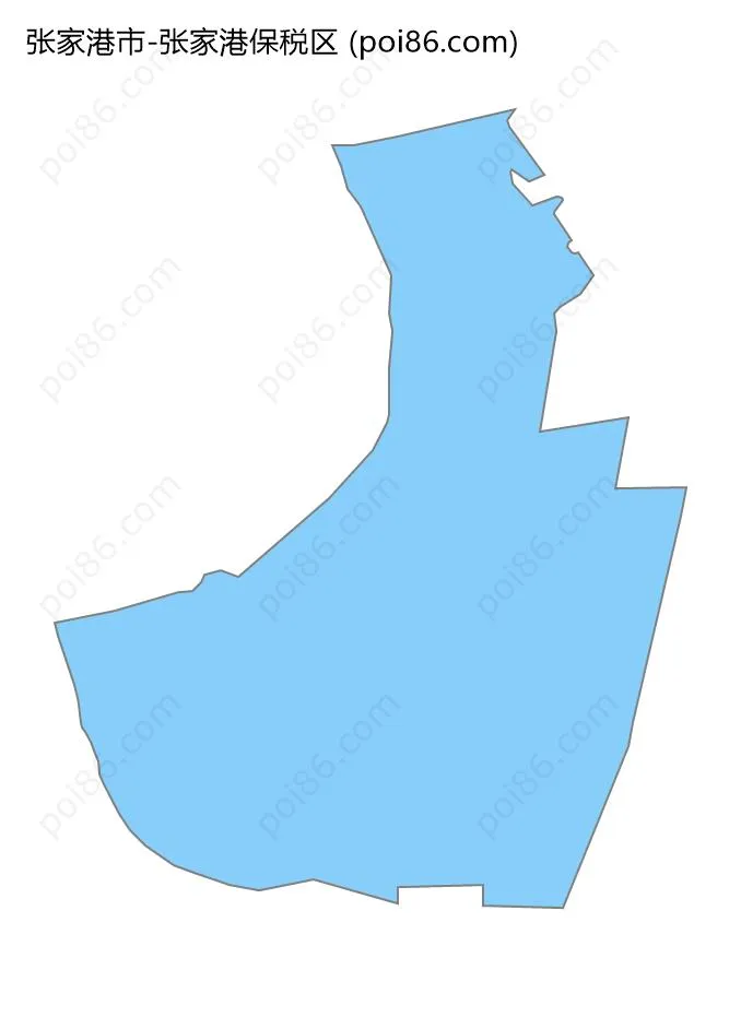 张家港保税区边界地图