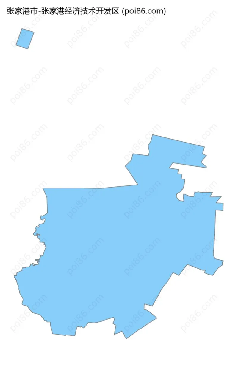 张家港经济技术开发区边界地图
