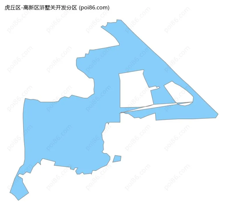 高新区浒墅关开发分区边界地图