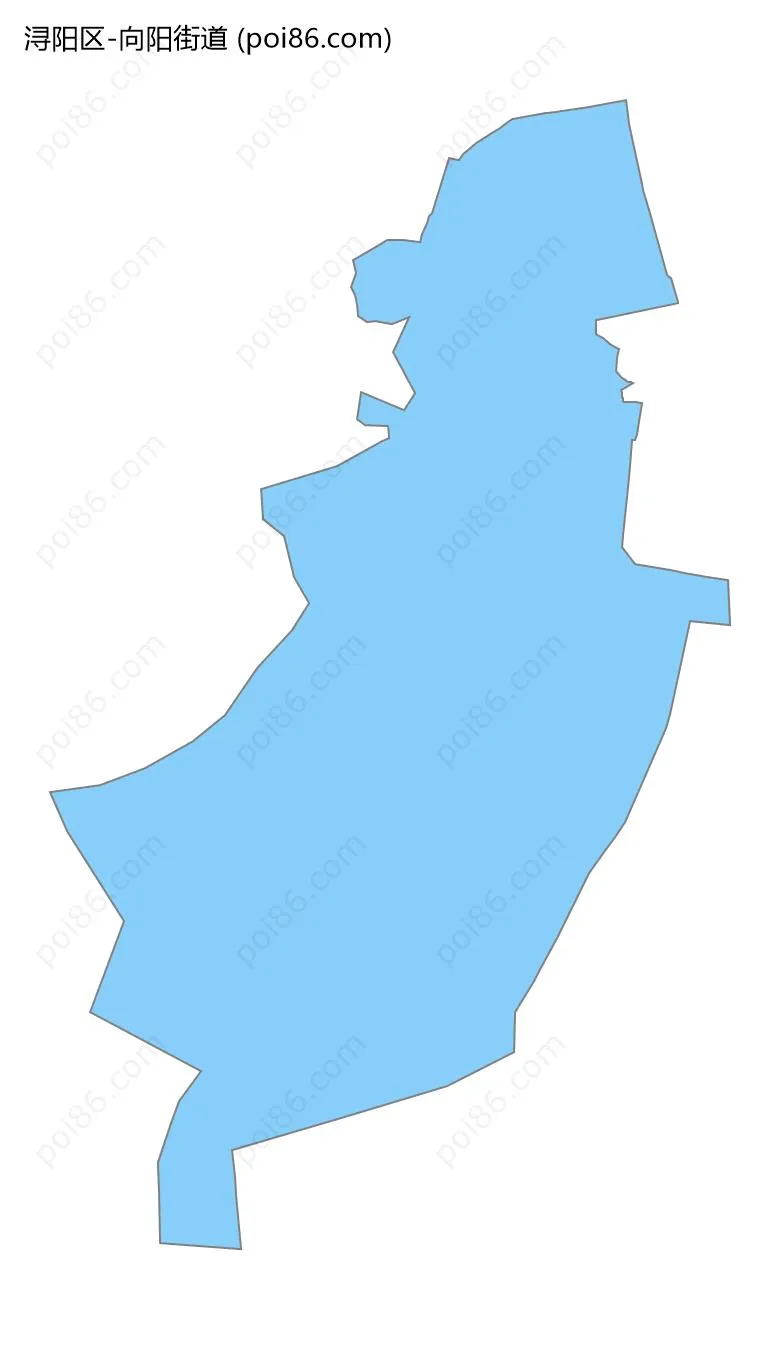 向阳街道边界地图