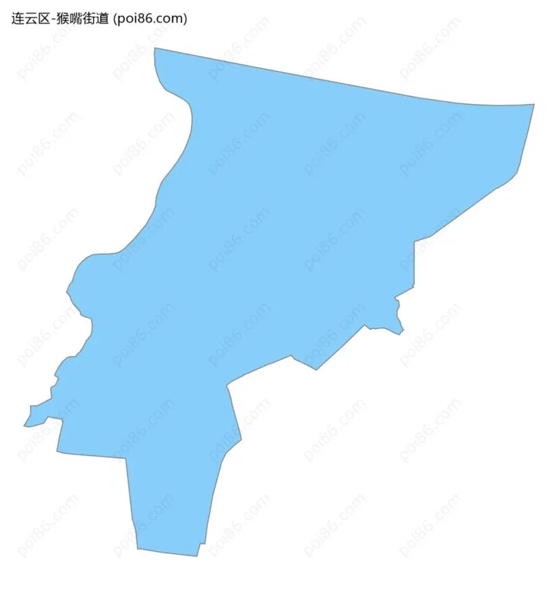 猴嘴街道边界地图