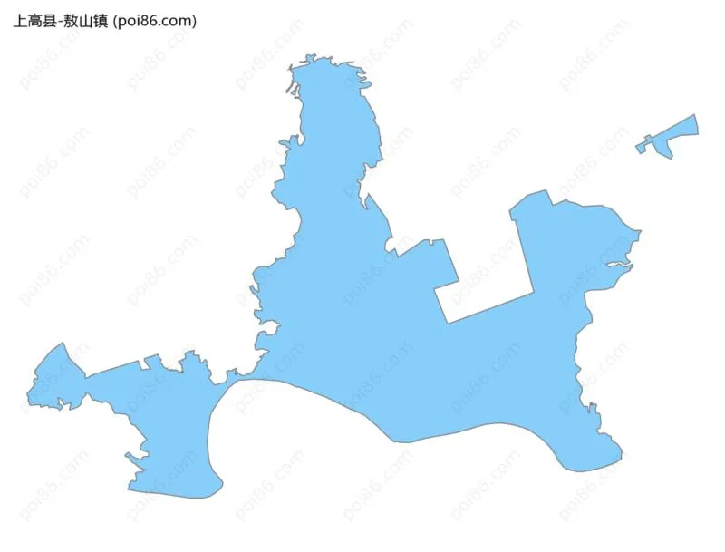 敖山镇边界地图