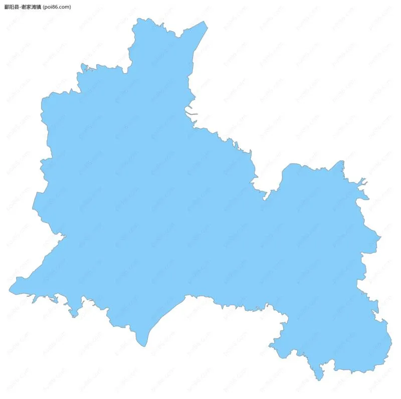 谢家滩镇边界地图