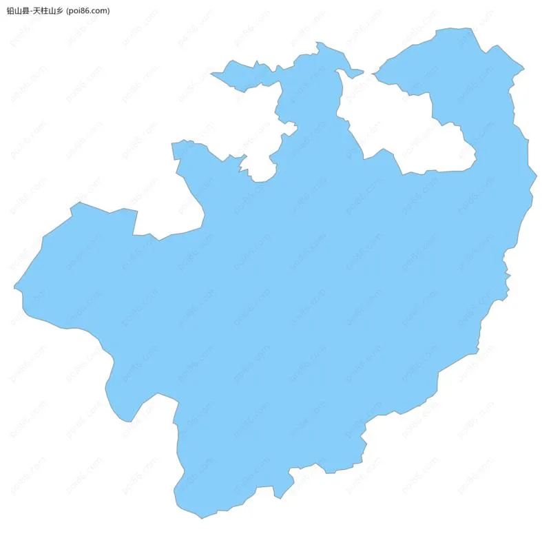 天柱山乡边界地图