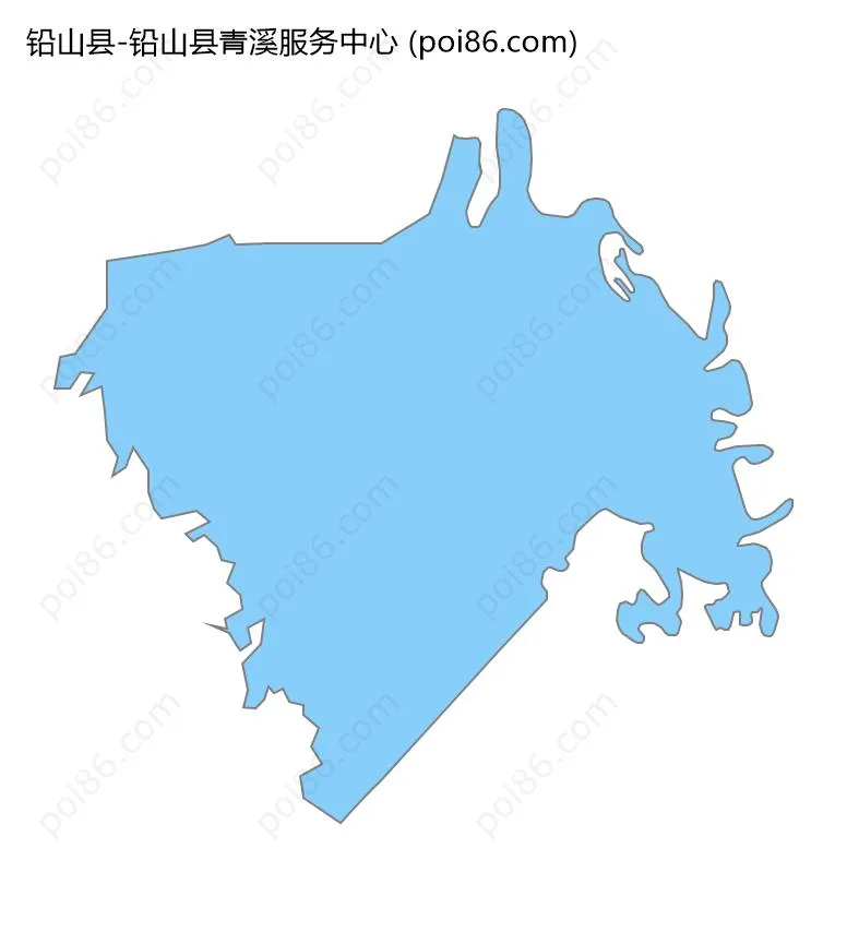 铅山县青溪服务中心边界地图