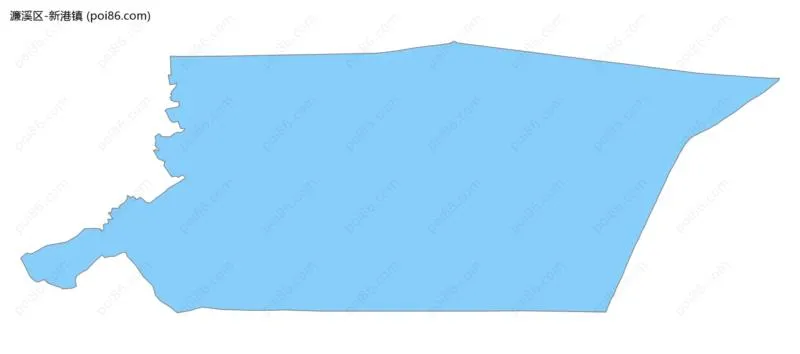 新港镇边界地图