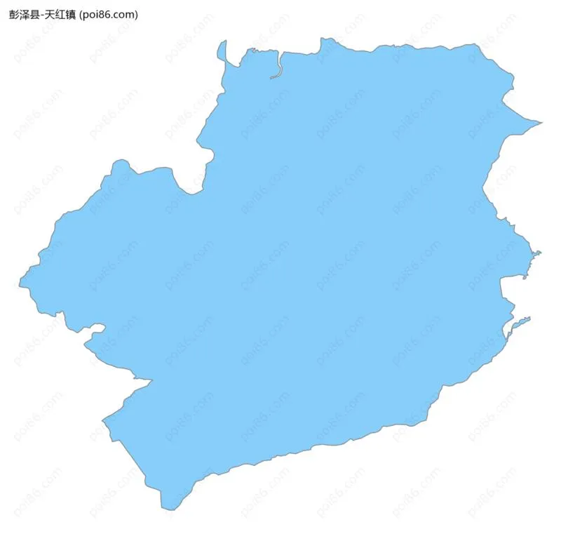 天红镇边界地图