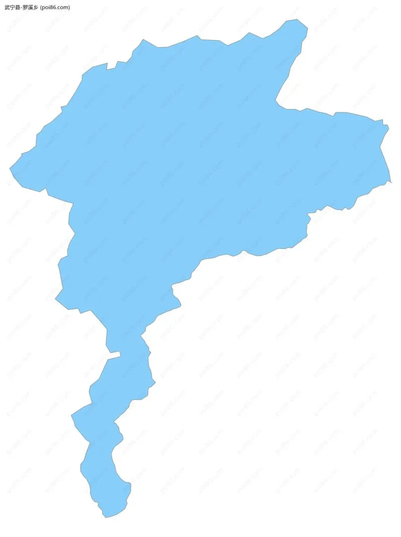 罗溪乡边界地图