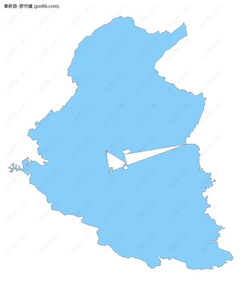 罗市镇边界地图