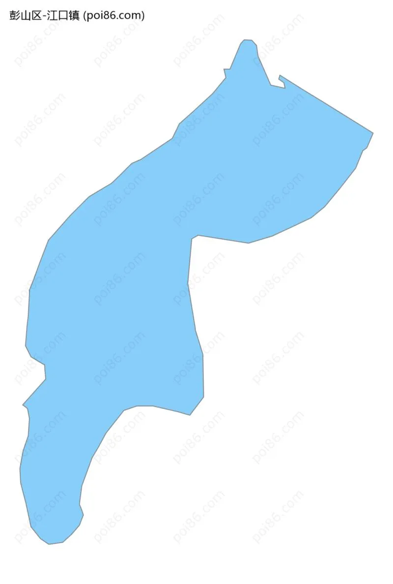 江口镇边界地图
