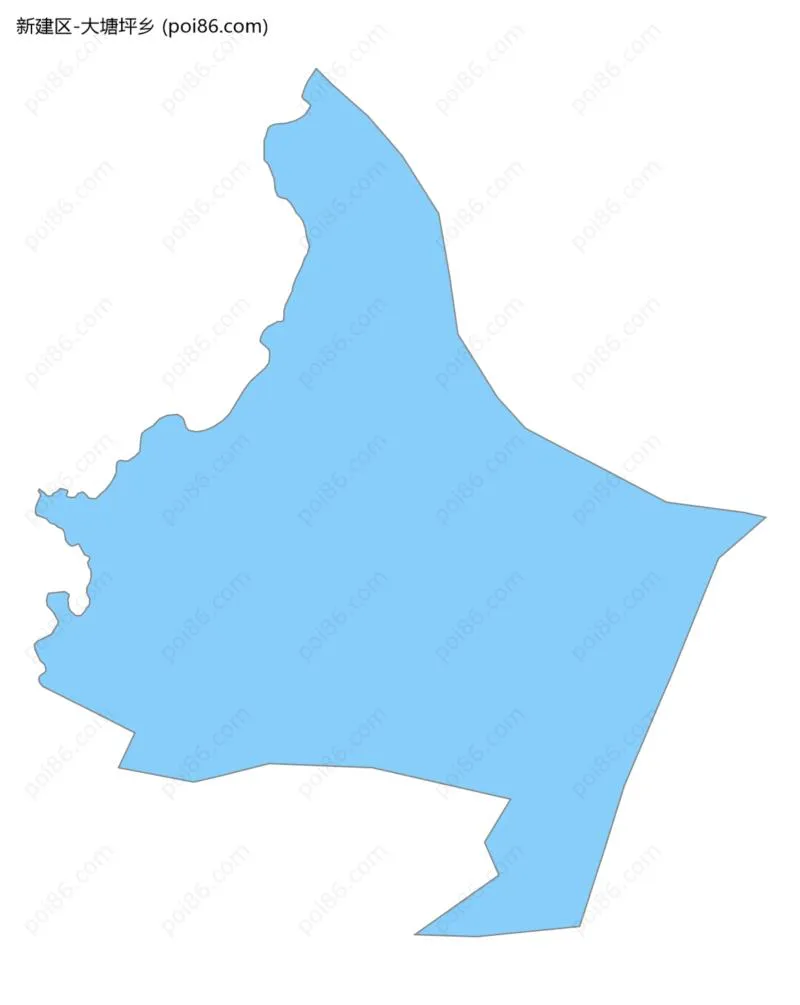 大塘坪乡边界地图