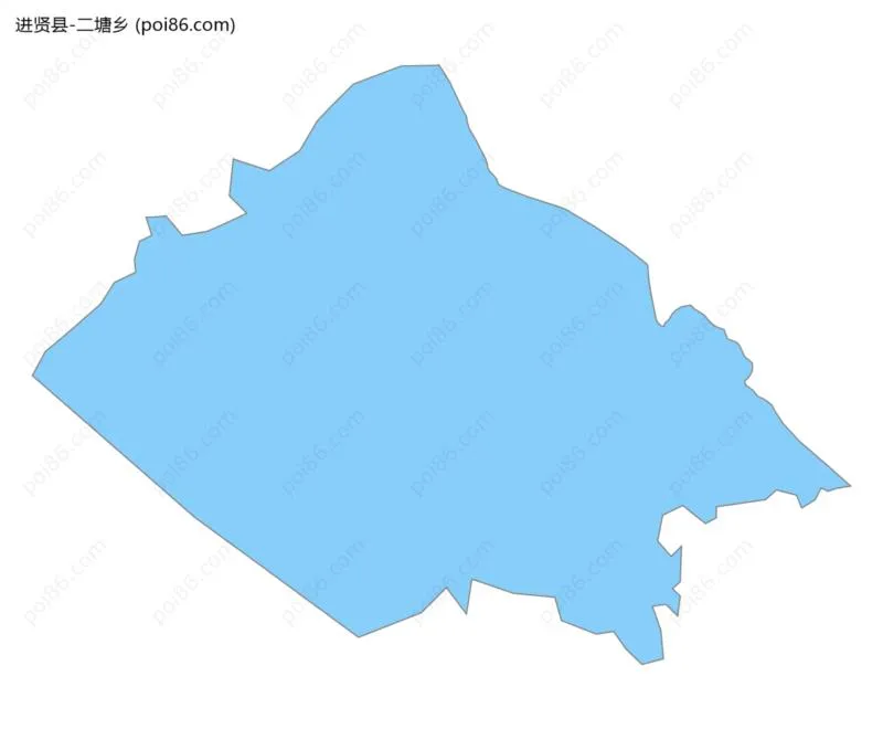 二塘乡边界地图