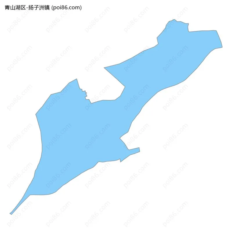 扬子洲镇边界地图