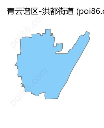 洪都街道边界地图