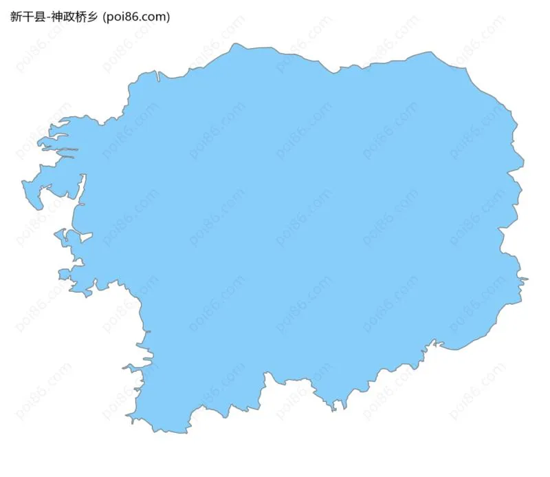 神政桥乡边界地图