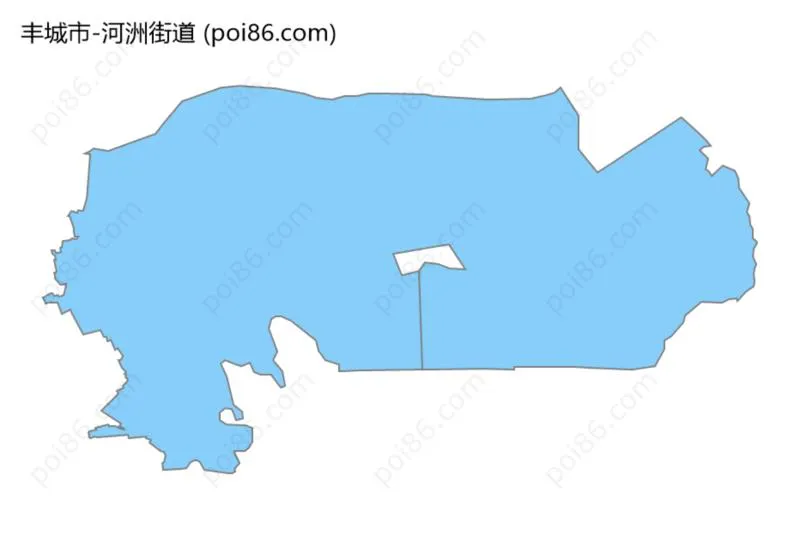 河洲街道边界地图