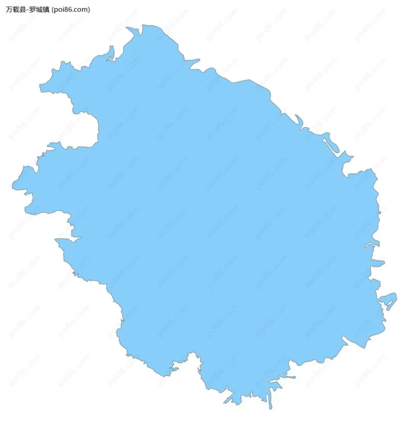 罗城镇边界地图