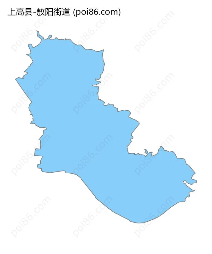 敖阳街道边界地图