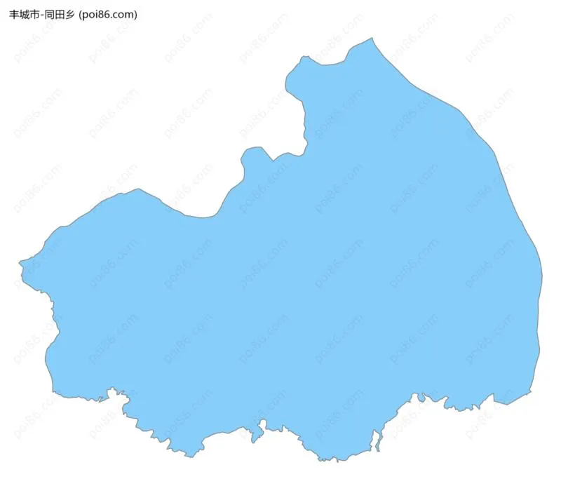 同田乡边界地图