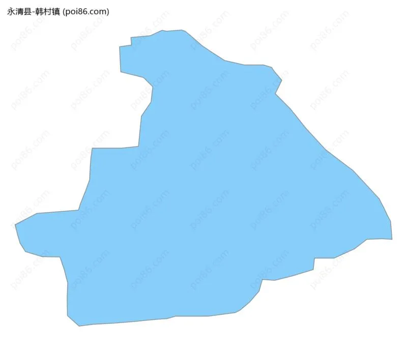 韩村镇边界地图