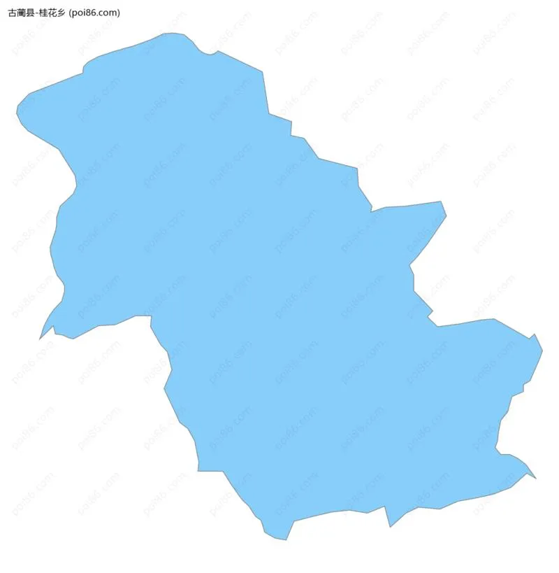 桂花乡边界地图