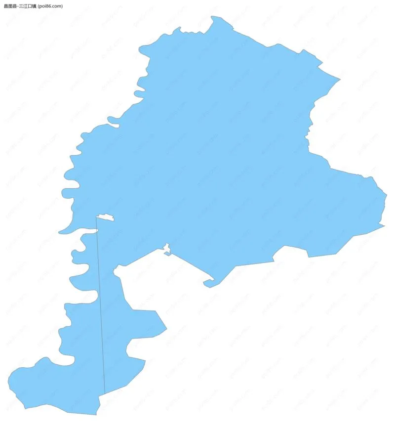三江口镇边界地图
