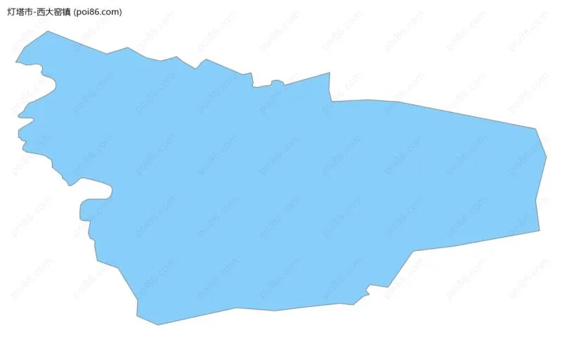 西大窑镇边界地图