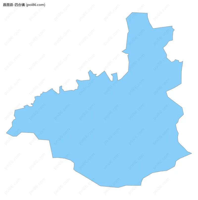 四合镇边界地图