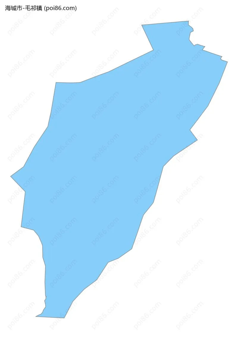 毛祁镇边界地图