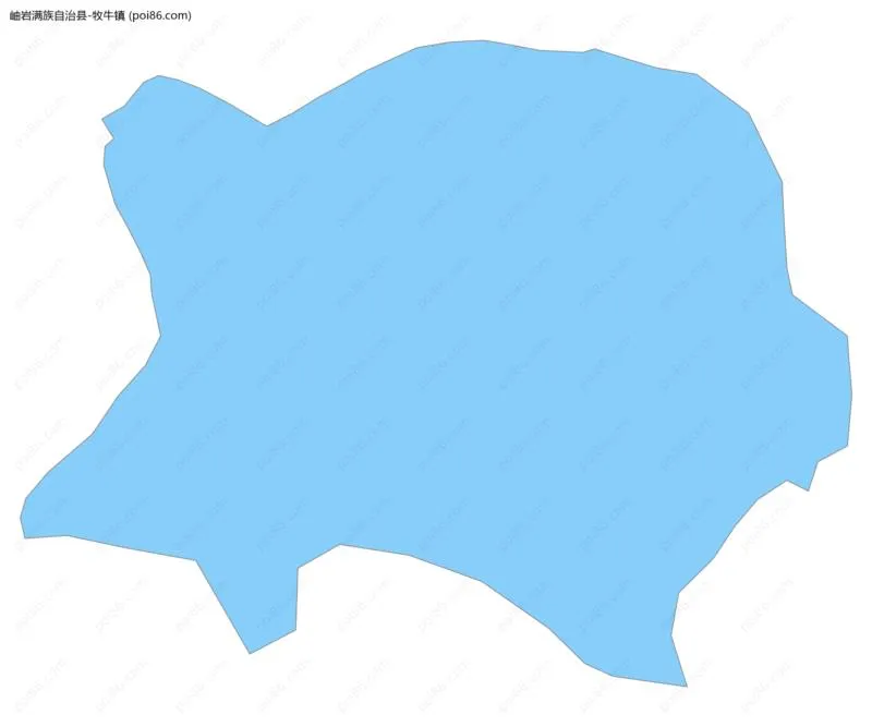 牧牛镇边界地图