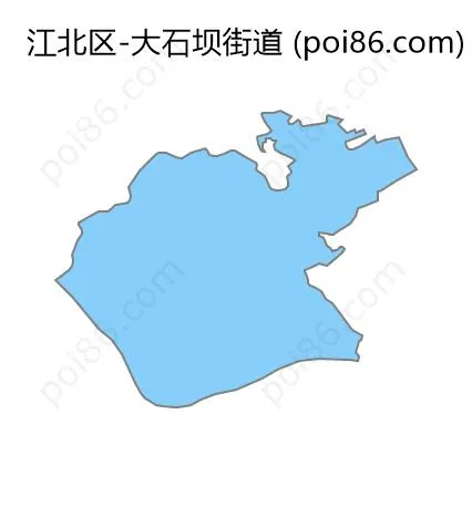 大石坝街道边界地图