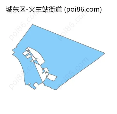 火车站街道边界地图