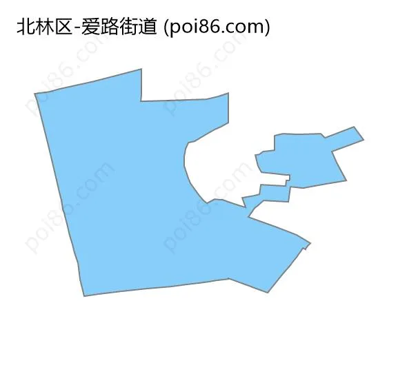 爱路街道边界地图