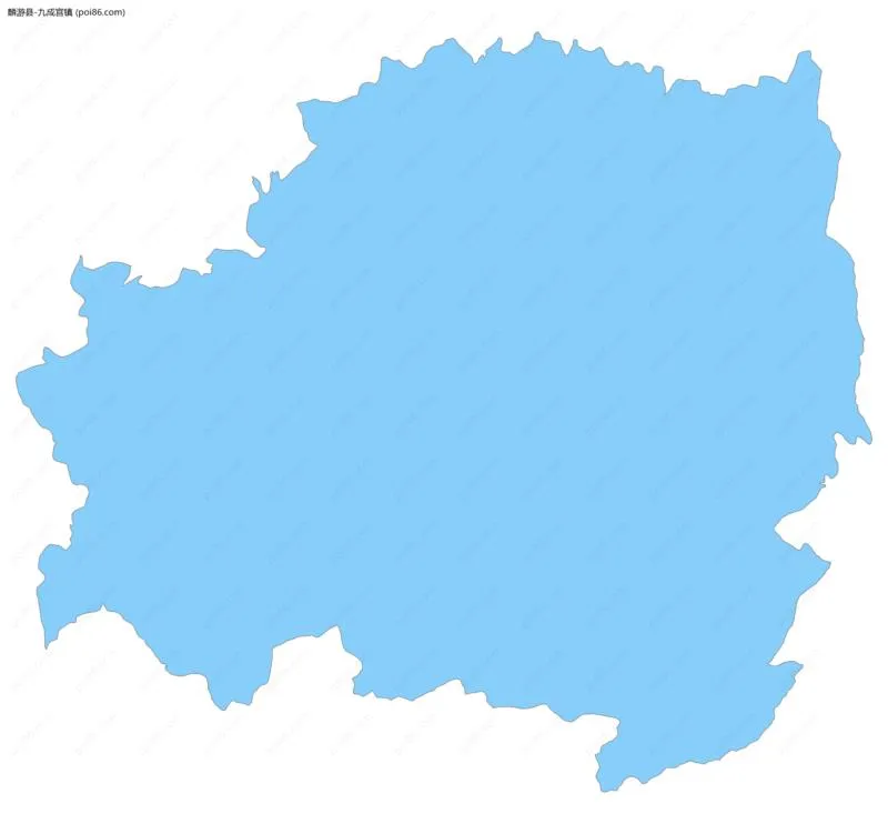 九成宫镇边界地图