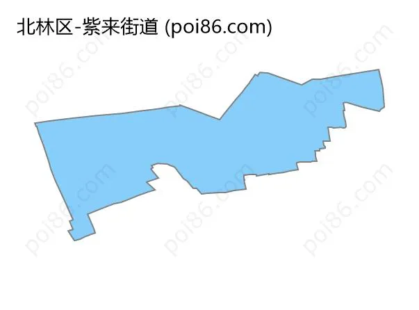 紫来街道边界地图