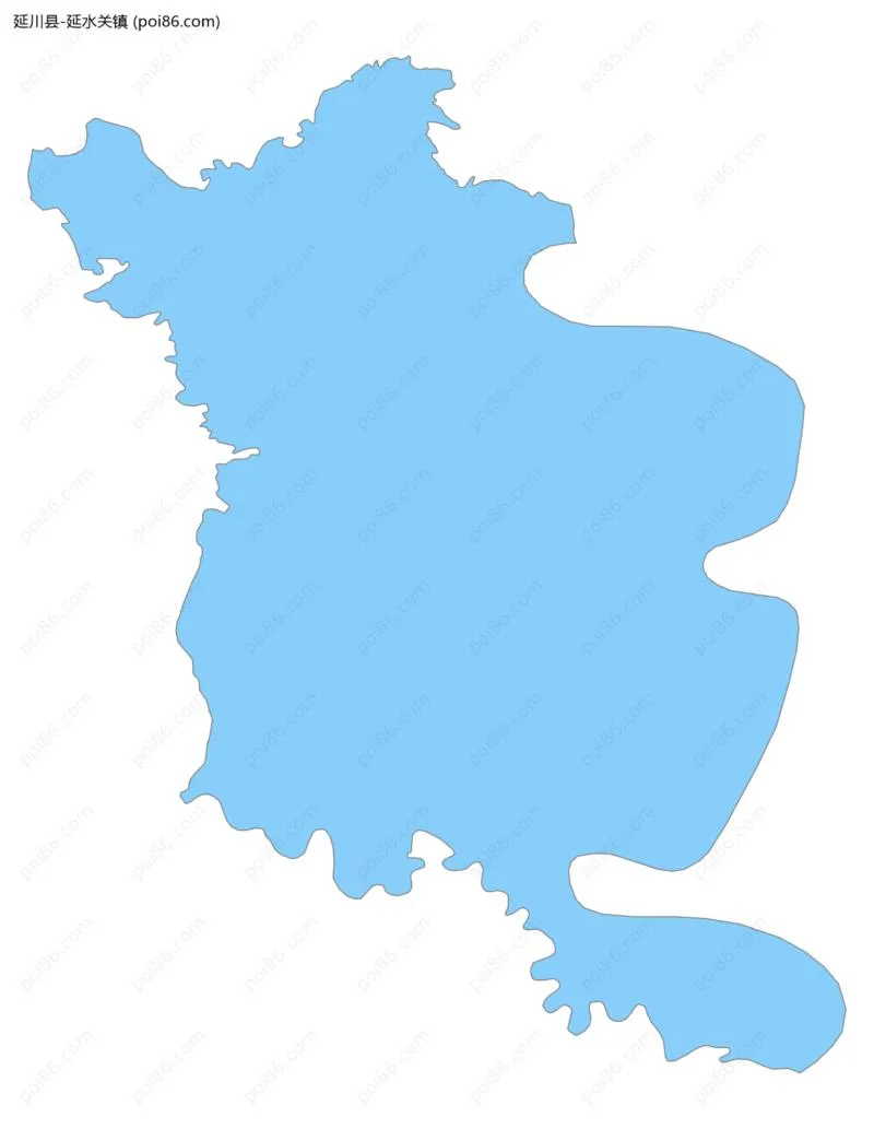 延水关镇边界地图