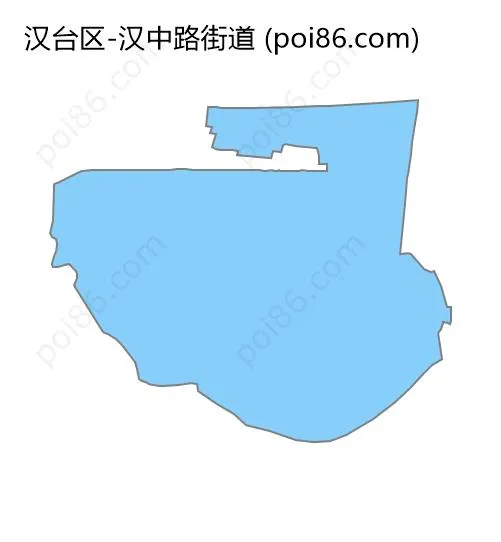 汉中路街道边界地图