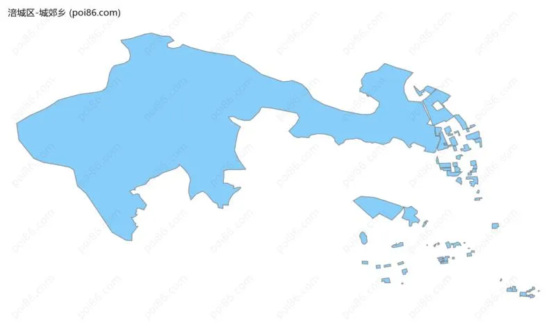 城郊乡边界地图