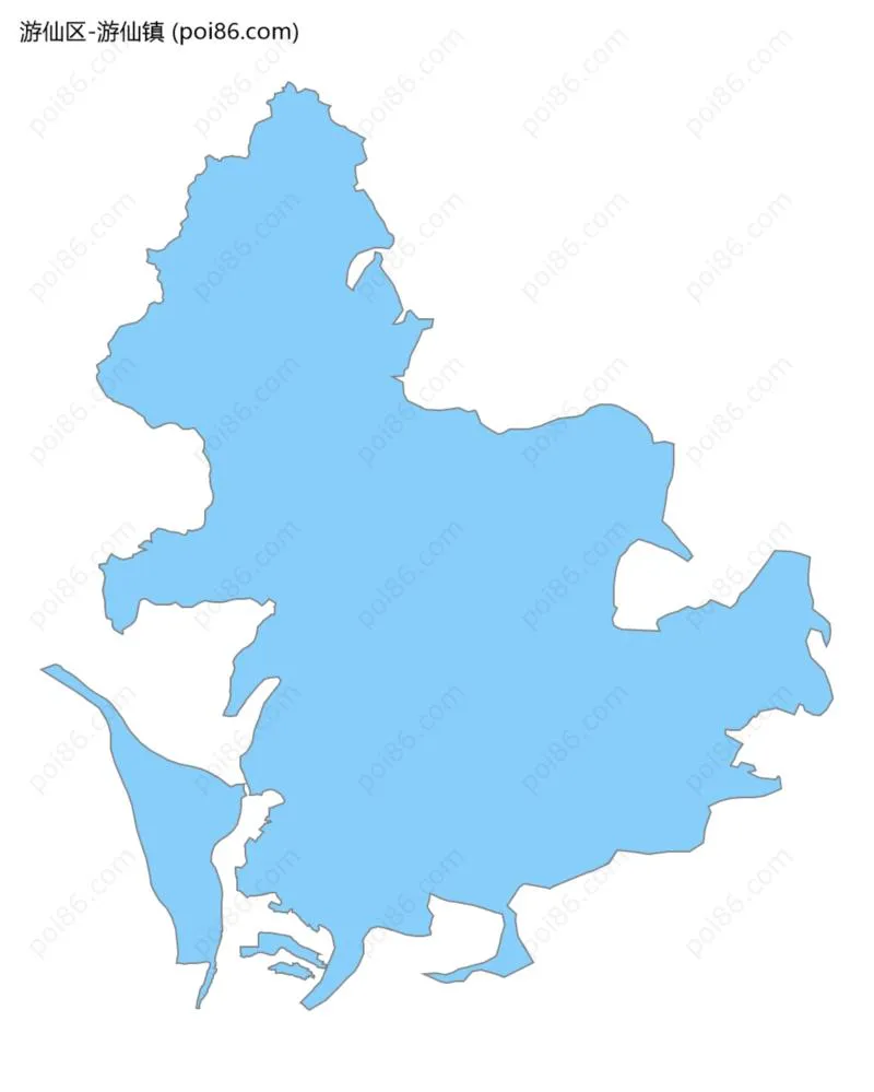 游仙镇边界地图