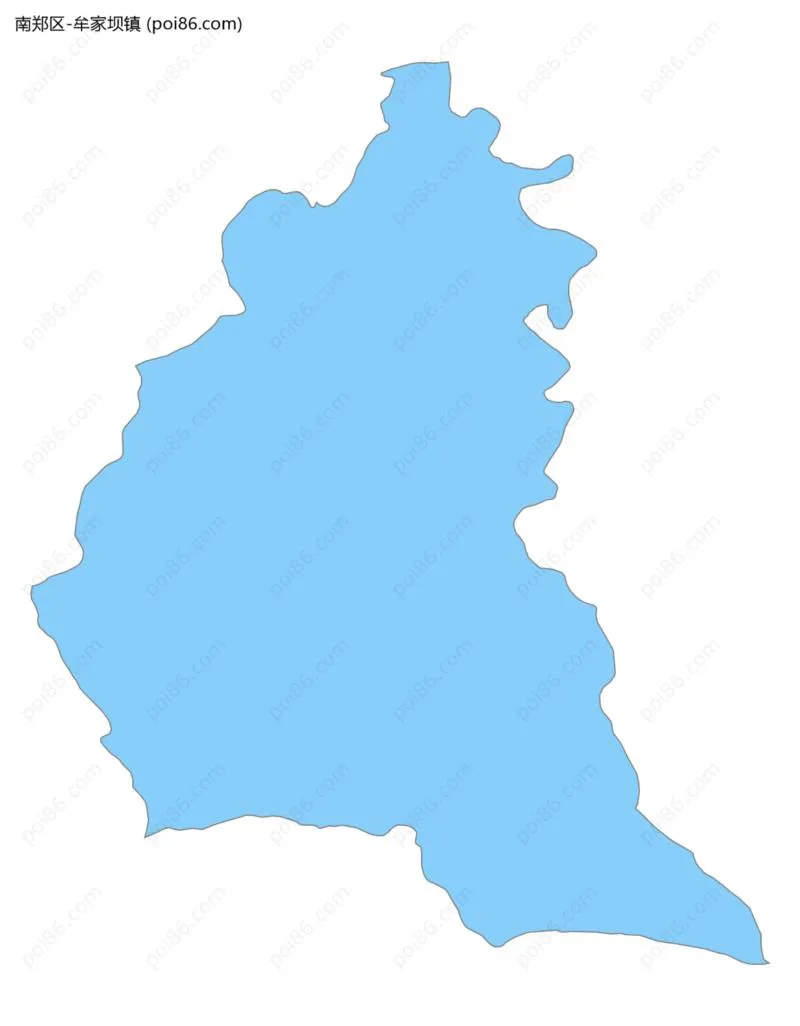 牟家坝镇边界地图