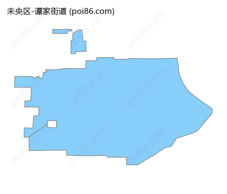 谭家街道边界地图