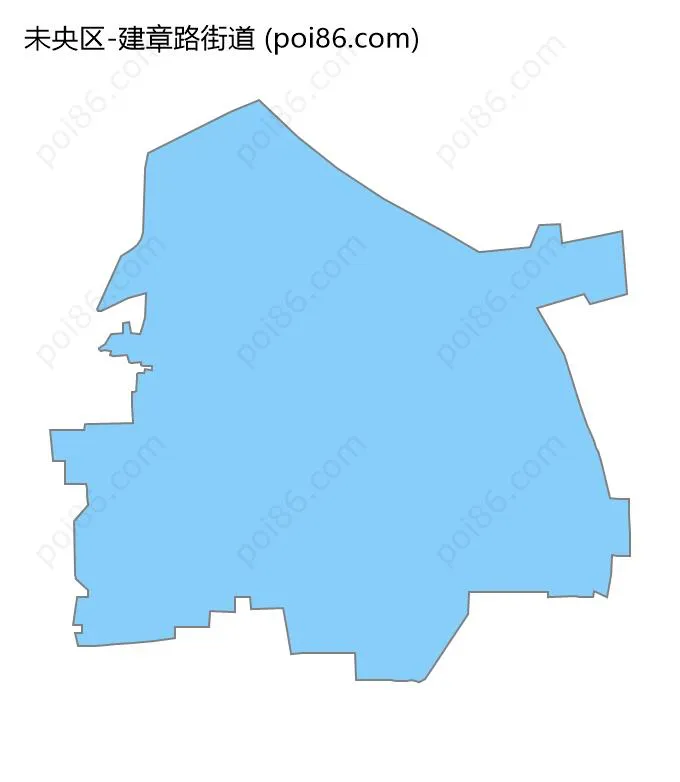 建章路街道边界地图