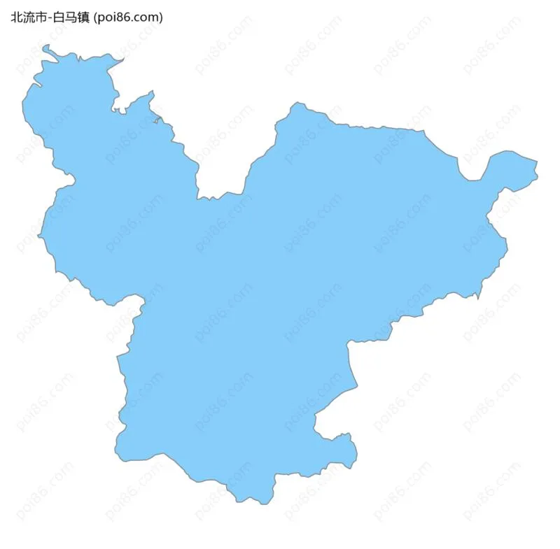 白马镇边界地图