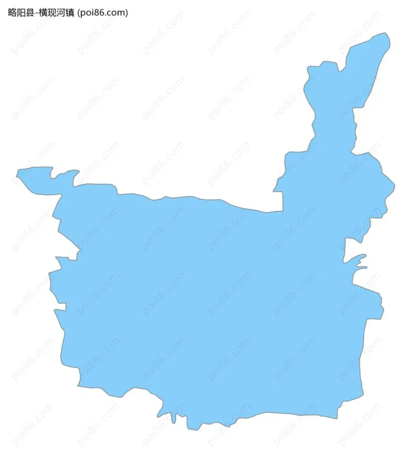 横现河镇边界地图