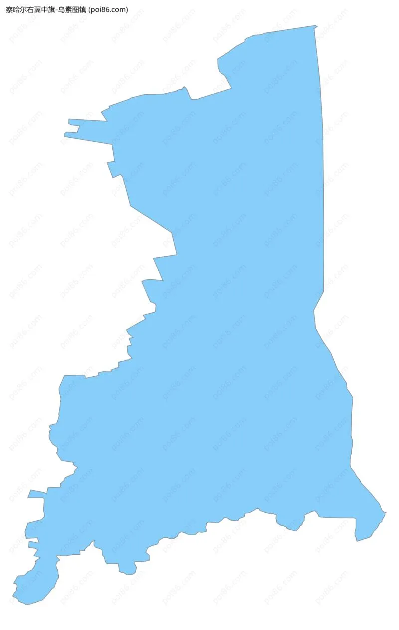 乌素图镇边界地图