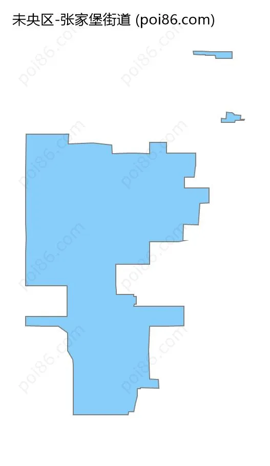 张家堡街道边界地图