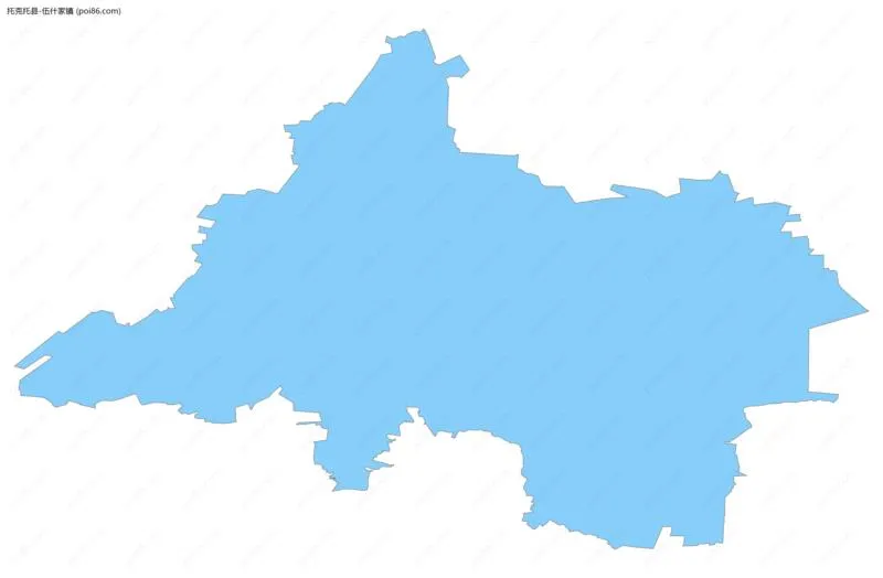 伍什家镇边界地图