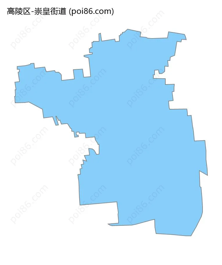 崇皇街道边界地图